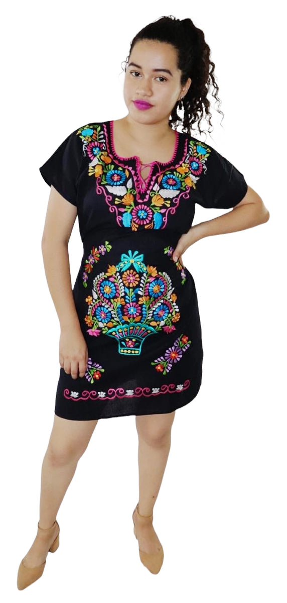 Package of 5 Handmade Mexican Dresses - Size Medium – Mexican Wholesale  Crafts