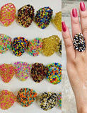 Package of 50 Handmade Mexican Bead Rings