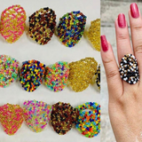 Package of 50 Handmade Mexican Bead Rings