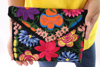 Package of 25 Handmade Floral Embroidered Mexican Clutch Crossbody Bags