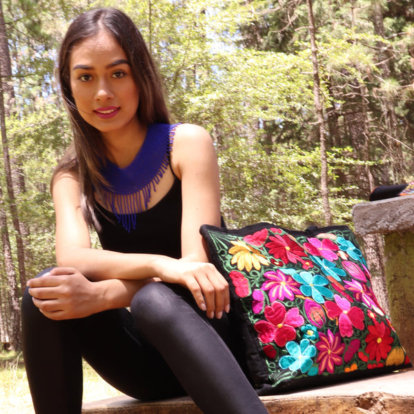 Package of 25 Handmade Floral Embroidered Mexican Tote Bags
