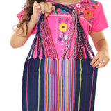 Package of 25 Handmade Mexican Stripped Tote Bags