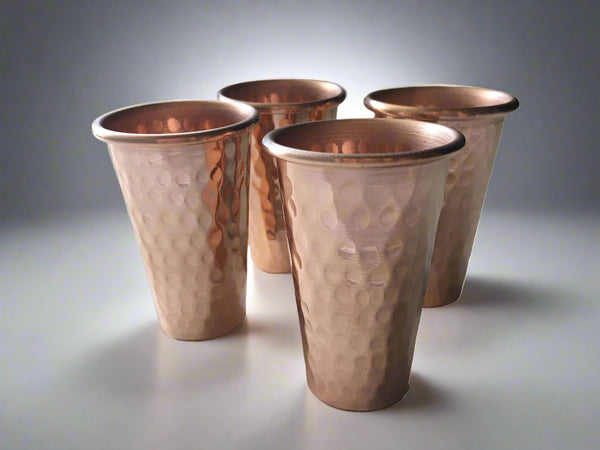 Package of 50 Hammered Copper Tequila Shot Glasses