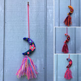 Package of 12 Handmade Mexican Moon Pom Poms