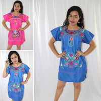 Package of 10 Handmade Mexican Puebla Dresses