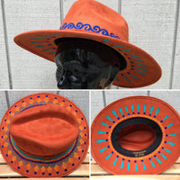 Package of 5 Hand Painted Mexican Sombrero Hats - Painted on Underside