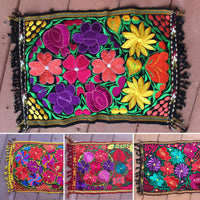 Package of 10 Handmade Mexican Floral Embroidered Placemats