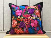 Package of 10 Handmade Mexican Floral Embroidered Pillow Covers