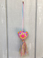 Package of 12 Handmade Mexican Heart Pom Poms