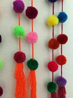 Package of 12 Handmade Mexican Garland Pom Poms